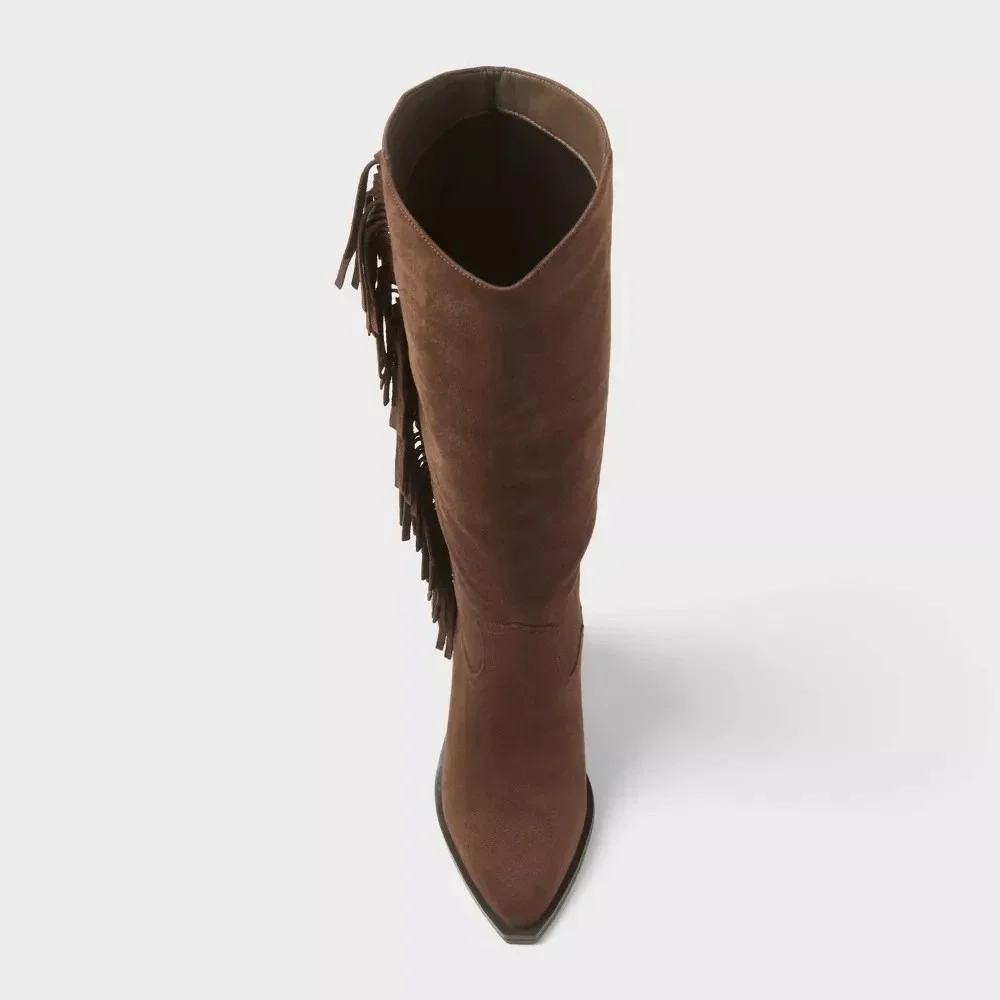 Women's‎ Brown Western Cowgirl Boots by Universal Thread Size 11 New With Tags